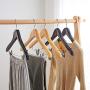 MDYYD Hangers Space Saving Adult Wooden Hangers with Clips Non-Slip for Clothing Pants Skirt Hangers Suit Clothes Hangers Everyday Standard Use Clothing Hangers 20 Pack Drying Racks