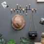 Barture-Coat rack Clothes Stand Hangers Iron Art Door Wall Shelf Hooks Entryway Kitchen Storage Creative Style (Color : #3)