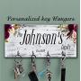Personalized key holder for wall, Floral key holder, Boho key holder, Floral key holder, Minimalist key rack, Pink key hanger, Key rack, Housewarming gift, Key holder for wall, Boho home decor