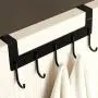 ACMETOP Over The Door Hook Hanger, Heavy-Duty Organizer for Coat, Towel, Bag, Robe - 5 Hooks, Aluminum, Brush Finish (Black) ACMETOP Over The Door Hook Hanger, Heavy-Duty Organizer for Coat, Towel, Bag, Robe - 5 Hooks, Aluminum, Brush Finish (Black)