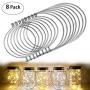 StarryMine Wire Handles (Handle-Ease) for Mason, Stainless Steel Mason Jar Hanger, Canning Jars Hanger, Hanging Jars, Jar Hanging Hook for Regular Mouth Mason, Ball,Canning Jars,8Pack