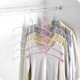 HJYPYJ Magic Hanger,Household Iron Folding Hanger,Multi-Layer Storage Space-Saving Organizer Hangers, Durable/White / 6 pcs