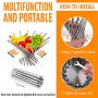 Foldable Rotation Fruit Basket, Decorative Fruit Bowl with Unique Design and Anti Rust Stainless Steel, 15"x10" Modern Fruit Stand Storage Kitchen for Orange Banana Apple Grapes, Wrench Included Foldable Rotation Fruit Basket, Decorative Fruit Bowl with Unique Design and Anti Rust Stainless Steel, 15"x10" Modern Fruit Stand Storage Kitchen for Orange Banana Apple Grapes, Wrench Included