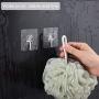 MOPMS Wall Hooks Command Hooks Heavy Duty Transparent Reusable Hooks for Hanging, 6 Pack