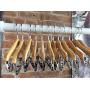 NAHANCO MINI8RC Mini Wooden Top Hanger with Clips, 8" (Pack of 100)