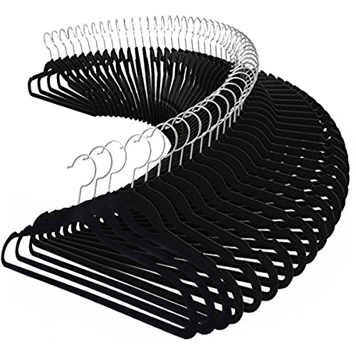 Palm kloset 100PCS Velvet Clothes Shirt/Pants Suit/Hangers Hook Non Slip Storage Organize Palm kloset 100PCS Velvet Clothes Shirt/Pants Suit/Hangers Hook Non Slip Storage Organize
