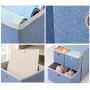 CUUYQ Foldable Storage Bins, Underwear Fabric Storage Boxes Cubes Stackable Fabric Storage Basket Cloth Storage Box,Gray