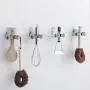 HAPY SHOP Broom Holder Wall Mount,3 Pack Sturdy Mop Broom Gripper Holds Self Adhesive Removable Waterproof No Drilling Garage Storage Organization Hanger Hook for Home,Kitchen,Bathroom,Garden,Closet