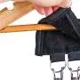 Sbyda Cap Organizer Hanger, Baseball Cap Holder, Closet Hat Organizer with 10 Stainless Steel Clips, Change Your Cloth Hanger to Cap Organizer Hanger - Keep Your Hats Cleaner Than a Hat Rack (Black)