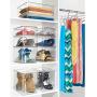 iDesign Plastic Stackable Closet Organizer with Lid, Home Organization Storage Boxes for Clothes, Toys, Bedroom, Dorm, Office, and More, Large, Clear