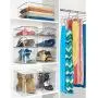 iDesign Plastic Stackable Closet Organizer with Lid, Home Organization Storage Boxes for Clothes, Toys, Bedroom, Dorm, Office, and More, Large, Clear