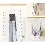 Ideal Life Tank Top Hangers Metal Folding Space Saving Hangers Closet Organizer for Tank Tops, Cami, Bras, Bathing Suits, Swimwear，Belts, Ties 2pack
