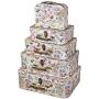 Soul & Lane Decorative Travel-Themed Cardboard Suitcase Boxes (Set of 5, World Traveller) | Travel Nesting Gift Boxes w/Lid for Keepsake Toys Photos Memories Closet Nursery Office Soul & Lane Decorative Travel-Themed Cardboard Suitcase Boxes (Set of 5, World Traveller) | Travel Nesting Gift Boxes w/Lid for Keepsake Toys Photos Memories Closet Nursery Office