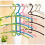 Multifunctional Creative Fishbone Anti-Skid Multi Layers Clothes Hanger Plastic Scarf Clothes Hangers Hangers Storage Racks 5pcs Random Color