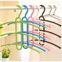 Multifunctional Creative Fishbone Anti-Skid Multi Layers Clothes Hanger Plastic Scarf Clothes Hangers Hangers Storage Racks 5pcs Random Color