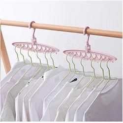 Multifunctional Heart Hole Clothes Hanger Storage Rack Folding Hanger Clothes Towel Hook Closet Organizer Plastic Storage Rack 10pcs Random Color