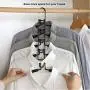 Clothes Hangers, 5 in 1 Detachable Multilayer Non-Slip Clothes Rack, Metal Rust-Free Wardrobe Clothes Rack, Space Saver Closet Storage Organizer (Black) Clothes Hangers, 5 in 1 Detachable Multilayer Non-Slip Clothes Rack, Metal Rust-Free Wardrobe Clothes Rack, Space Saver Closet Storage Organizer (Black)
