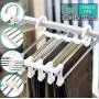 Uscharm Space-Saving Pants Rack, 5 in 1 Multi-Functional Pants Rack Foldable Trousers Pants Hanger Multi-Layer Closets Clothes Hangers Drying Rack Double Hooks (White/2 Pack) Uscharm Space-Saving Pants Rack, 5 in 1 Multi-Functional Pants Rack Foldable Trousers Pants Hanger Multi-Layer Closets Clothes Hangers Drying Rack Double Hooks (White/2 Pack)
