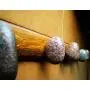 6 Stone Hooks on Oak wood - Hanger - Coat Rack with Beach STONES - Hardwood Handcrafted Wall mounted solid oak towel rack with natural Beach Stones - medal hanger - towel holder