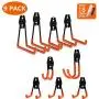 9 PCS Garage Hooks And Hangers Steel Tool Storage，Utility Double Hooks，Heavy Duty for Organizing Power Tools,Laddy,Bulk Items,Wall Mount Tool Holder for Home Chair Ladder,Bike Hanger