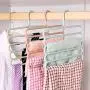 Yeldou S Shaped Hangers,5 Tiers/Layers Sturdy Clothes Hangers for Saving Space,Traveling