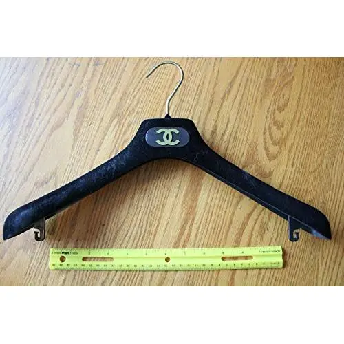 One For Chanel Black For velvet Hanger Made By Mainetti Model U-S 39 Depose CC Logo One For Chanel Black For velvet Hanger Made By Mainetti Model U-S 39 Depose CC Logo