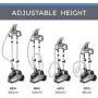 PurSteam Garment Steamer Professional Heavy Duty Industry Leading 2.5 Liter (85 fl.oz.) Water Tank, 60+min of Continuous Steam with 4 Level Steam Adjustment PurSteam Garment Steamer Professional Heavy Duty Industry Leading 2.5 Liter (85 fl.oz.) Water Tank, 60+min of Continuous Steam with 4 Level Steam Adjustment