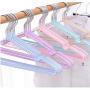 10pcs/lot Stainless Steel Clothes Hanger Non-Slip Space Saving Clothes Hangers with Hook Closet Organizer Drying Racks Random Color