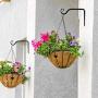 ONEPENG 6-Inch Hanging Plant Hook,Wall Hook Hanging Plant Bracket, Decorative Straight Plant Hanger for Bird Feeders, Planters, Lanterns, Wind Chimes, Plant Hanger Outdoor(2 Pack, Black)