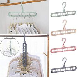 5PC Random Color Multi-Port Support Circle Clothes Hangers Clothes Drying Racks Decoration Multifunction Plastic Scarf Clothes Hanger