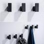 RANDOM Matte Black Towel Robe Hooks Bathroom Hardware Accessories Coat Hook 304 Stainless Steel Clothes Hook for Bath Kitchen Contemporary Hotel Style Wall Mounted 2 Pack.