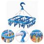 Foldable Clip and Drip Hanger - Hanging Drying Rack with 32 Clips