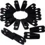 Jetec 30 Pieces Velvet Hangers Clips Flocked Clothes Hanger Velvet Finger Grip Clips, Black Jetec 30 Pieces Velvet Hangers Clips Flocked Clothes Hanger Velvet Finger Grip Clips, Black