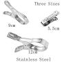 12 Packs Heavy Duty Strong Jumbo Stainless Steel Boca Clips Clothing Peg Clamp Clothespin Picture Hanger for Quilt, Towel, Pants, Windproof