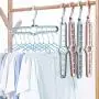 Dsxnklnd 5Pcs 360 Rotation Multifunction Space Saving 9-Hole Magic Clothes Hanger Closet Hanger with Hook Dsxnklnd 5Pcs 360 Rotation Multifunction Space Saving 9-Hole Magic Clothes Hanger Closet Hanger with Hook