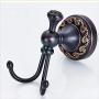 Yxsd Wall Mount Black Single Coat Hook,All-Copper American Hanger Double Clothes Towel Robe Coat Rack Bathroom Hardware Pendant Hanging Hooks