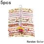 5pcs Random Color Colorful Blossom Sponge Padded Clothes Hanger Clothes Suit Dress Hangers Rack Skid Resistance Cotton Satin Coat Hangers
