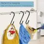 12 Pack 3.5 inch Heavy Duty (30lb MAX) S Shaped Hooks Hanging Hangers Hooks Black Hanging Hook Anti-Rust Hanging Hook for Hanging Pans Pots Bags Towels 12 Pack 3.5 inch Heavy Duty (30lb MAX) S Shaped Hooks Hanging Hangers Hooks Black Hanging Hook Anti-Rust Hanging Hook for Hanging Pans Pots Bags Towels