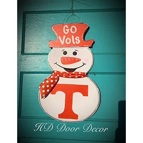 Tennessee Vols Snowman door hanger Vols football wreath
