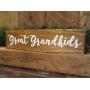 Grandkids photo hanger sign - grandkids picture holder sign - grandkids make life grand- CUSTOMIZE COLORS - HANDMADE TO ORDER - Perryhill Rustics wood sign