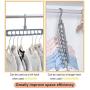 Benooa Magic Hangers Organizer,Rotate Anti Skid Hanger,Space Saving Hangers,Foldable Closet Storage Coat Hangers,Pack of 10 Standard Hangers with 9 Holes,Sturdy Plastic