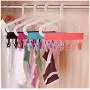 DNJKSA Multifunctional Portable Socks Dry Cloth Travel Portable Folding Cloth Hanger Cloth Clips(5 Pieces/Lot)(Random Color)