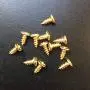 100 Sets Hanging Picture Painting Mirror Hooks Hangers with Screws Photo Frame Hook Sawtooth Hardware (Golden)