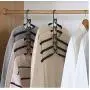 2pcs Random Color Home Clothes Hangers Coat Hanging Multi Layers Space Saving Multifunctional Wardrobe Organizer Trouser Hotel Storage Racks Towel