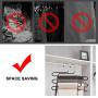Pants Hanger Multi-Layer S-Style Jeans Trouser Hanger Non Slip Stainless Steel Clothes Hangers Closet Space Saving for Pants Jeans Scarf Hanging 2 Pack