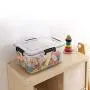 Fiaze 2-Pack 10 L Clear Latch Boxes with Lid, Plastic Storage Box Fiaze 2-Pack 10 L Clear Latch Boxes with Lid, Plastic Storage Box