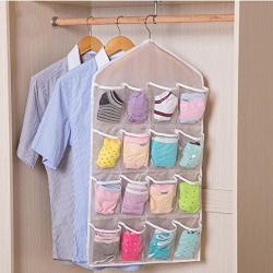 Money coming shop 16 Pockets Clear Over Door Hanging Bag Shoe Rack Hanger Storage Organizer Good 1 Pcs (Color:Send Randomly)