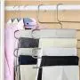 [Merlove] 5 Layers S Shape Multifunctional Clothes Hangers Pants Storage Hangers Rack