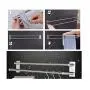XIAJIA-3M Self Adhesive Towel Bar,40 cm / 16.1 inches, SUS304 Brushed Finish Stainless Steel Hanger Bar for Kitchen Bathrooms Lavatory Closets, Waterproof and Rustproof.(Double Bar)