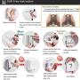 LE Perforation-Free Invisible Clothesline, Retractable Indoor and Outdoor Retractable Clothes Hanger - White